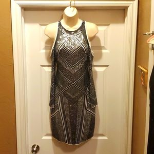 Express Sparkly grey dress